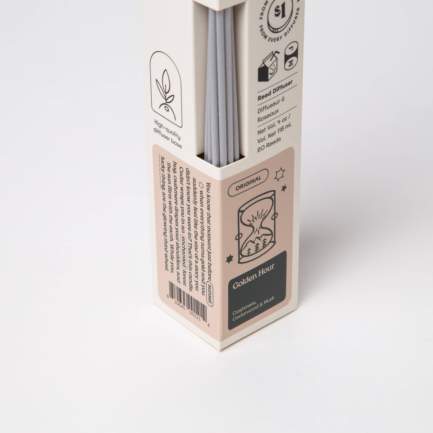 Golden Hour - Cashmere, Cedarwood & Musk 4oz Reed Diffuser