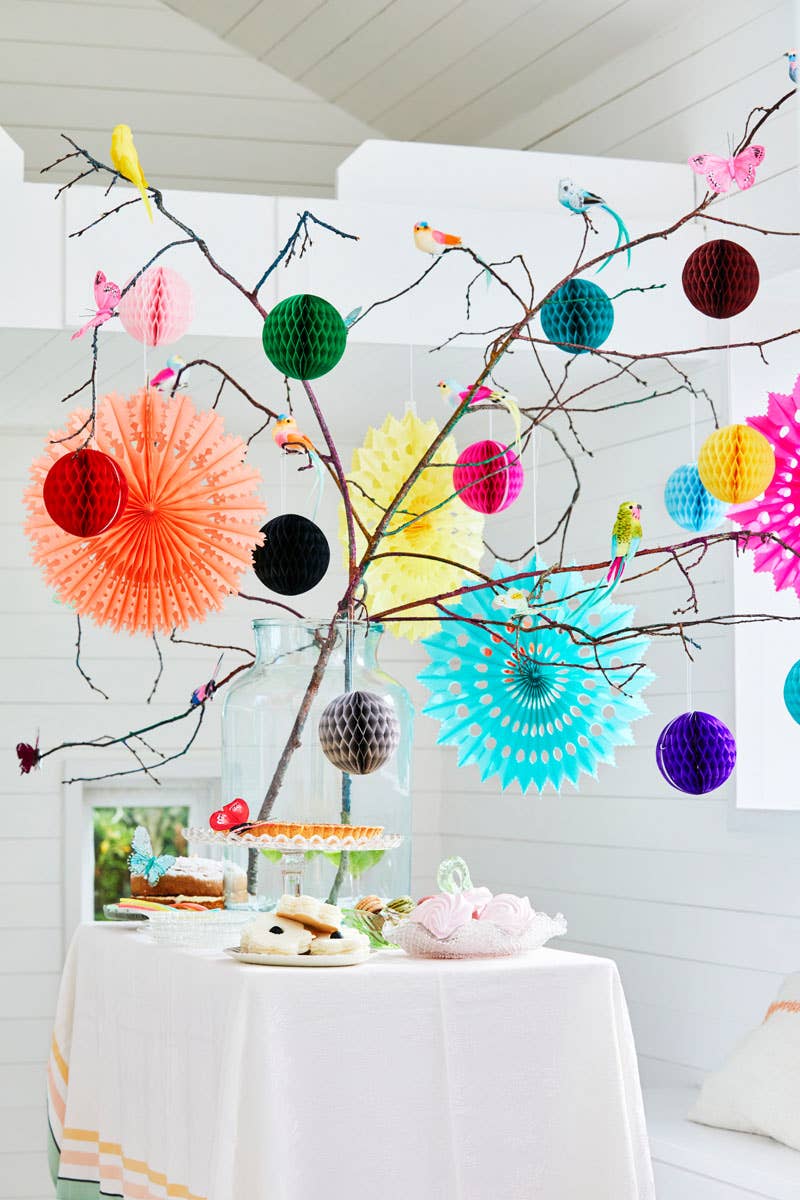Bunting Ball Garland - Multi Coloured