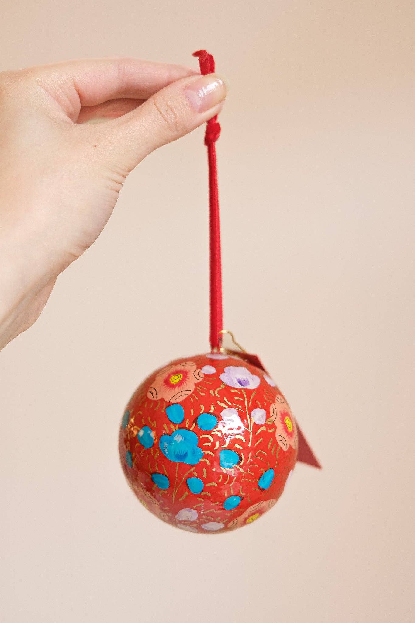 Scarlet Red and Blue Bauble