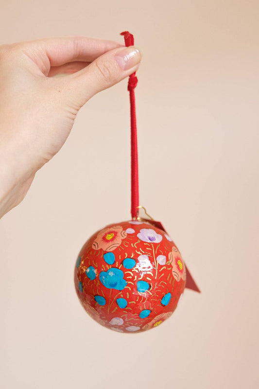 Scarlet Red and Blue Bauble