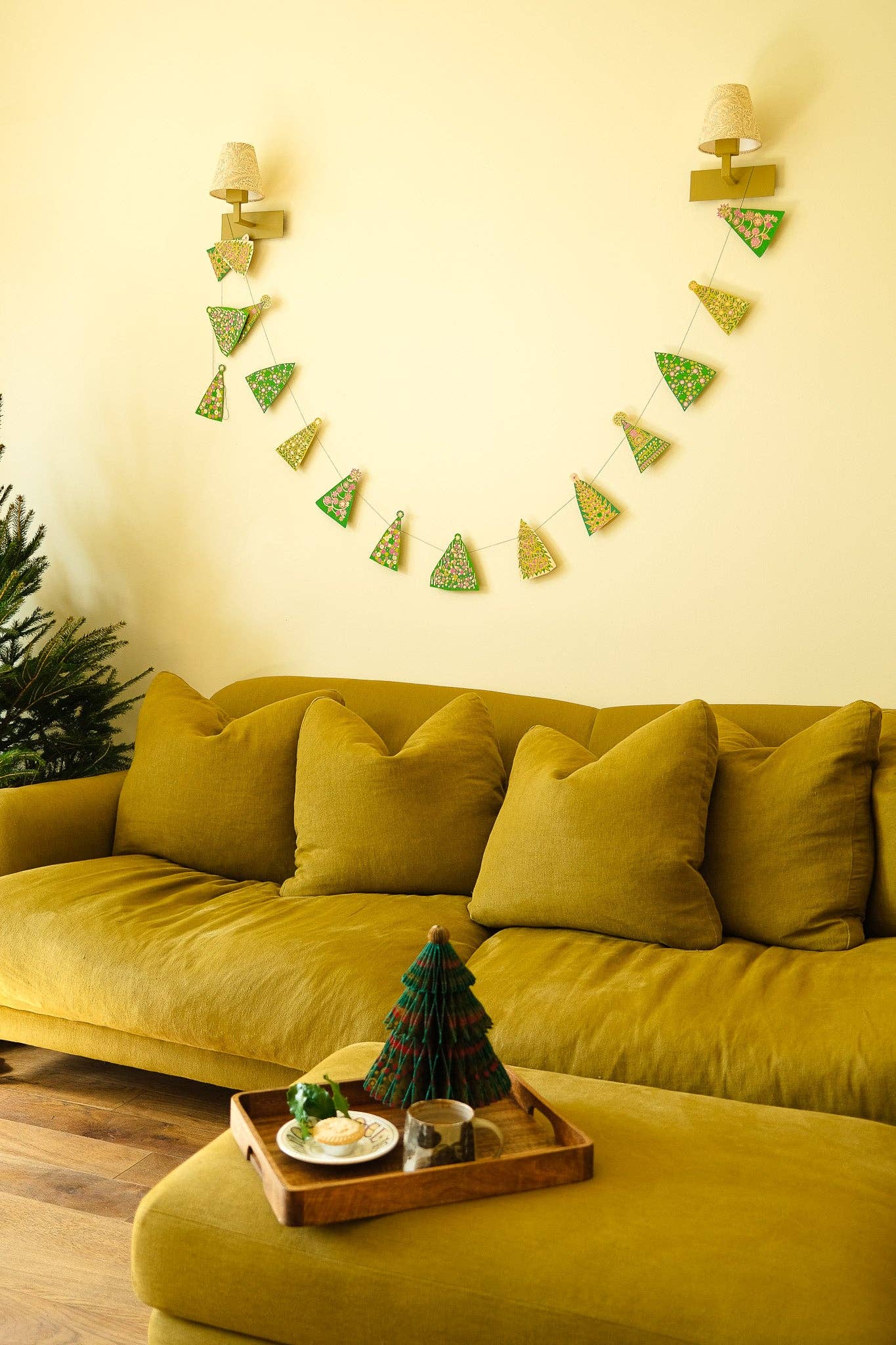 Midcentury Trees Sewn Garland