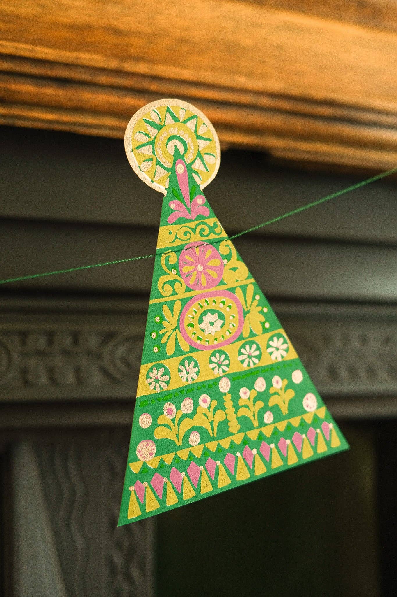 Midcentury Trees Sewn Garland