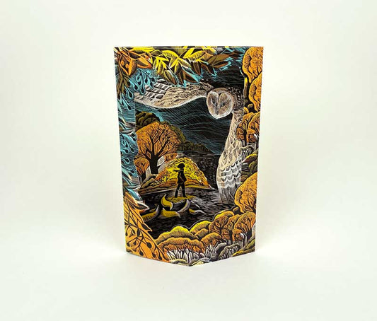 Art Angels 3D 'October Owl' by Angela Harding Greetings Card