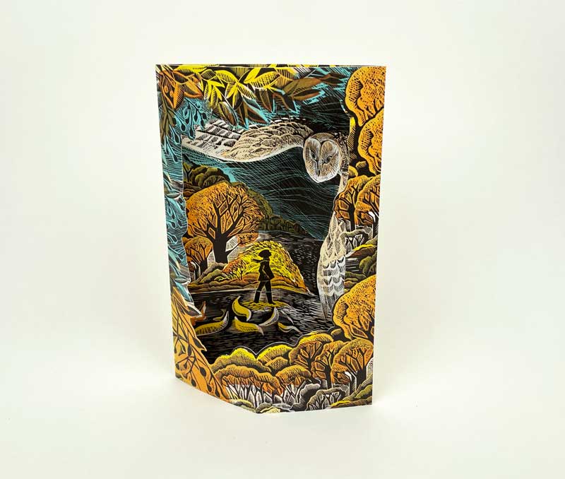 Art Angels 3D 'October Owl' by Angela Harding Greetings Card