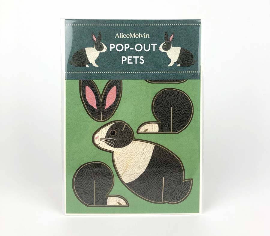 Art Angels Pop-Out Pets Alice Melvin Rabbit Card