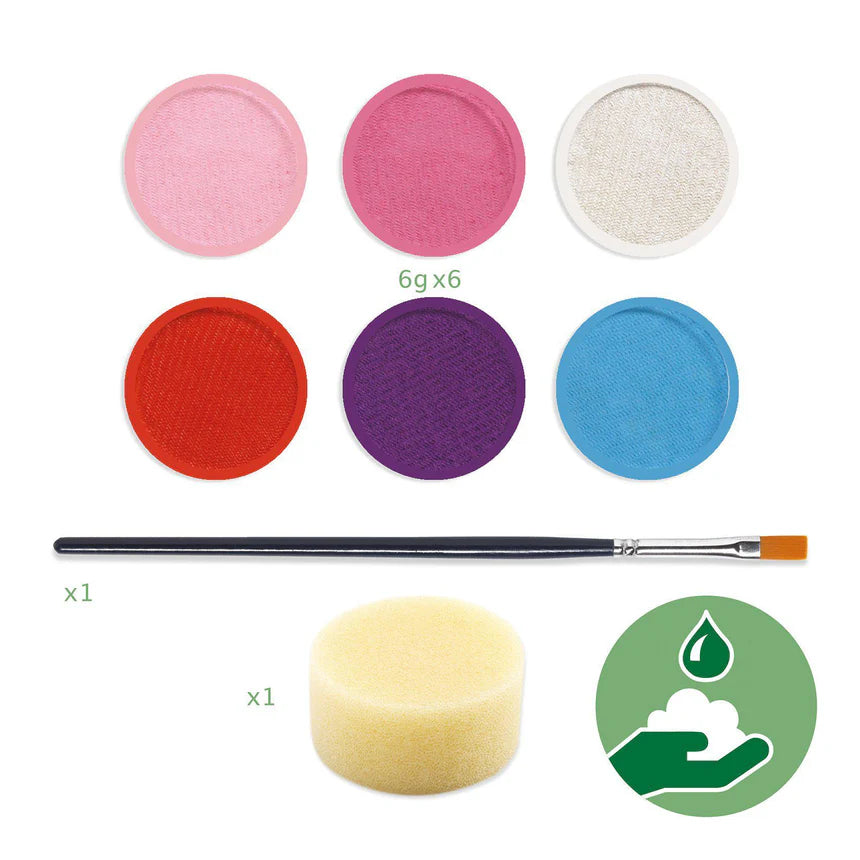 Djeco Body Art Face Paint Set - Sweet Colours