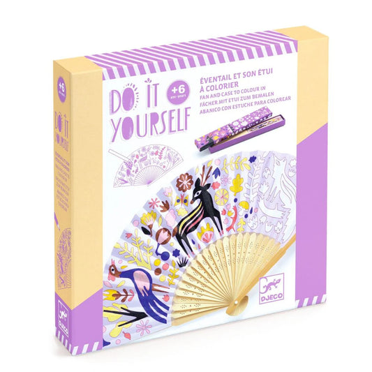 Djeco Do it Yourself - Woodland Beauty Fan to Colour