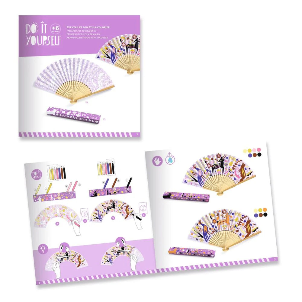 Djeco Do it Yourself - Woodland Beauty Fan to Colour