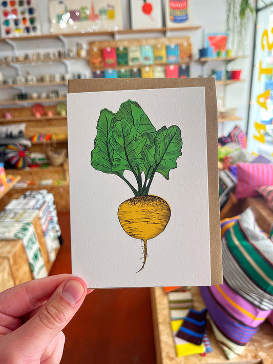 Golden Beet Greetings Card