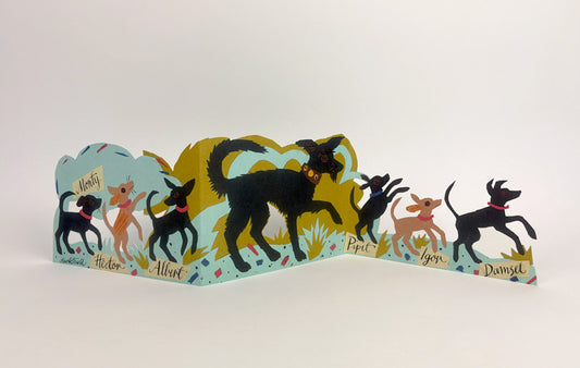Art Angels 3D Mark Hearld Puppy Parade Pop-Up Card