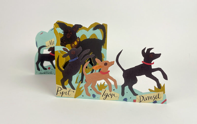 Art Angels 3D Mark Hearld Puppy Parade Pop-Up Card