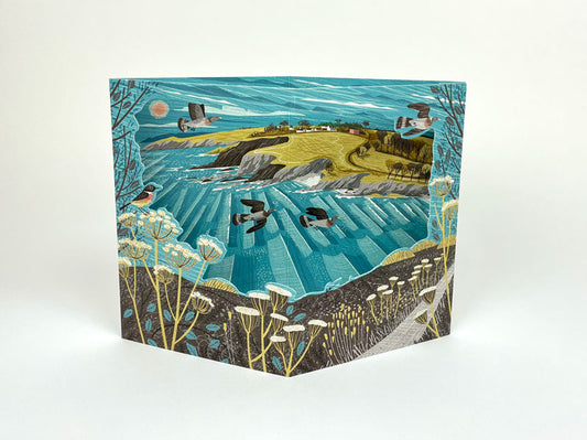 Art Angels 3D 'Maenporth Coast Path' by Matt Johnson Greetings Card