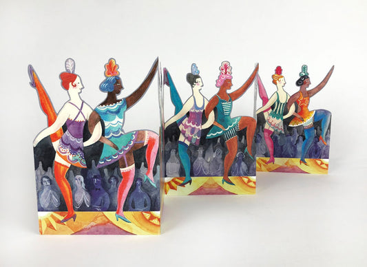 Arts Angels 'Cabaret Dancers' Die Cut Card by Sarah Young