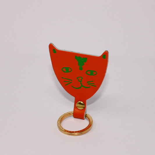 Cat Key Fob: Orange