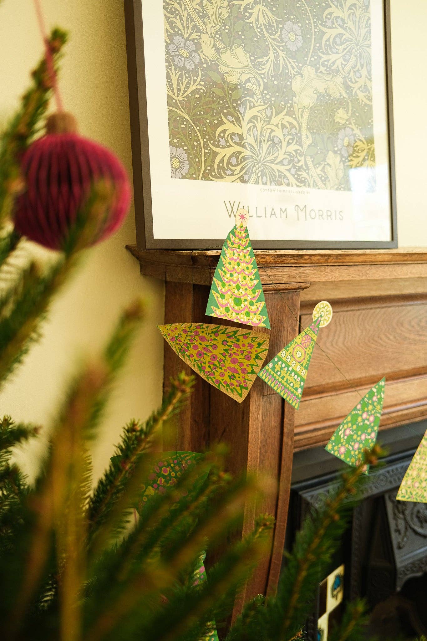 Midcentury Trees Sewn Garland