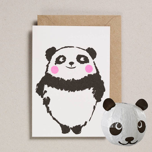 Japanese Paper Balloon Card - Panda