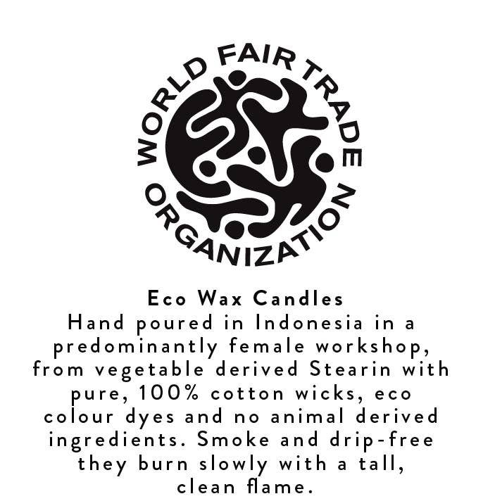 Mixed Wide 6 x Striped Set, Eco Dinner Candles, 6 per pack