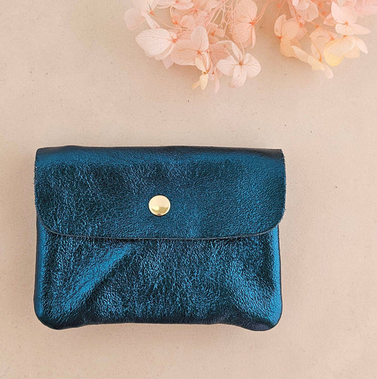 Metallic leather purse: Duck