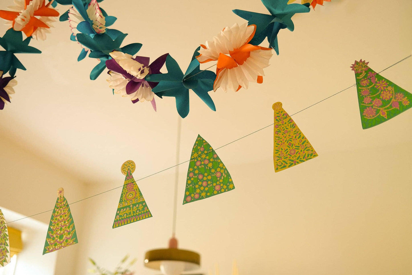 Midcentury Trees Sewn Garland