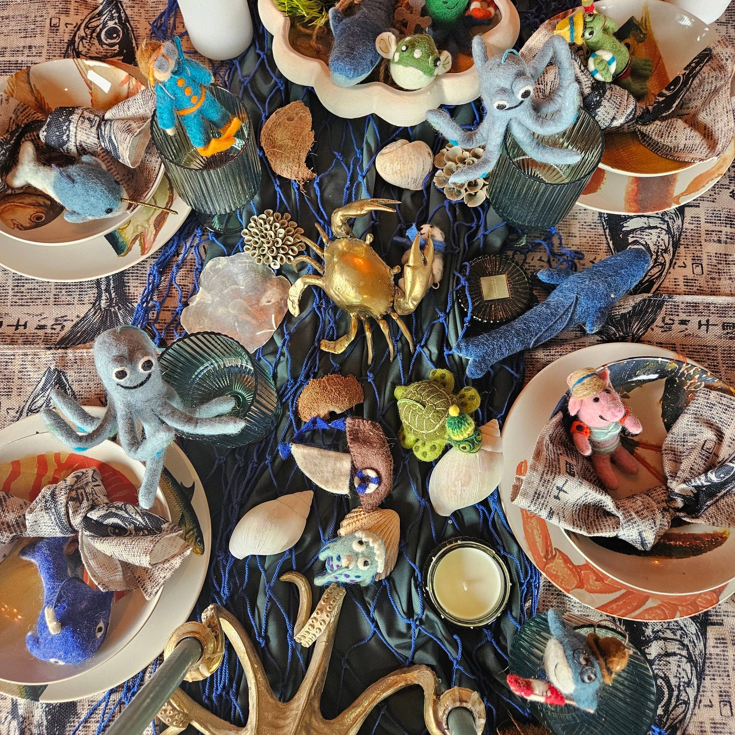 Handmade Felt Finnigan the Fish Hanging Decoration