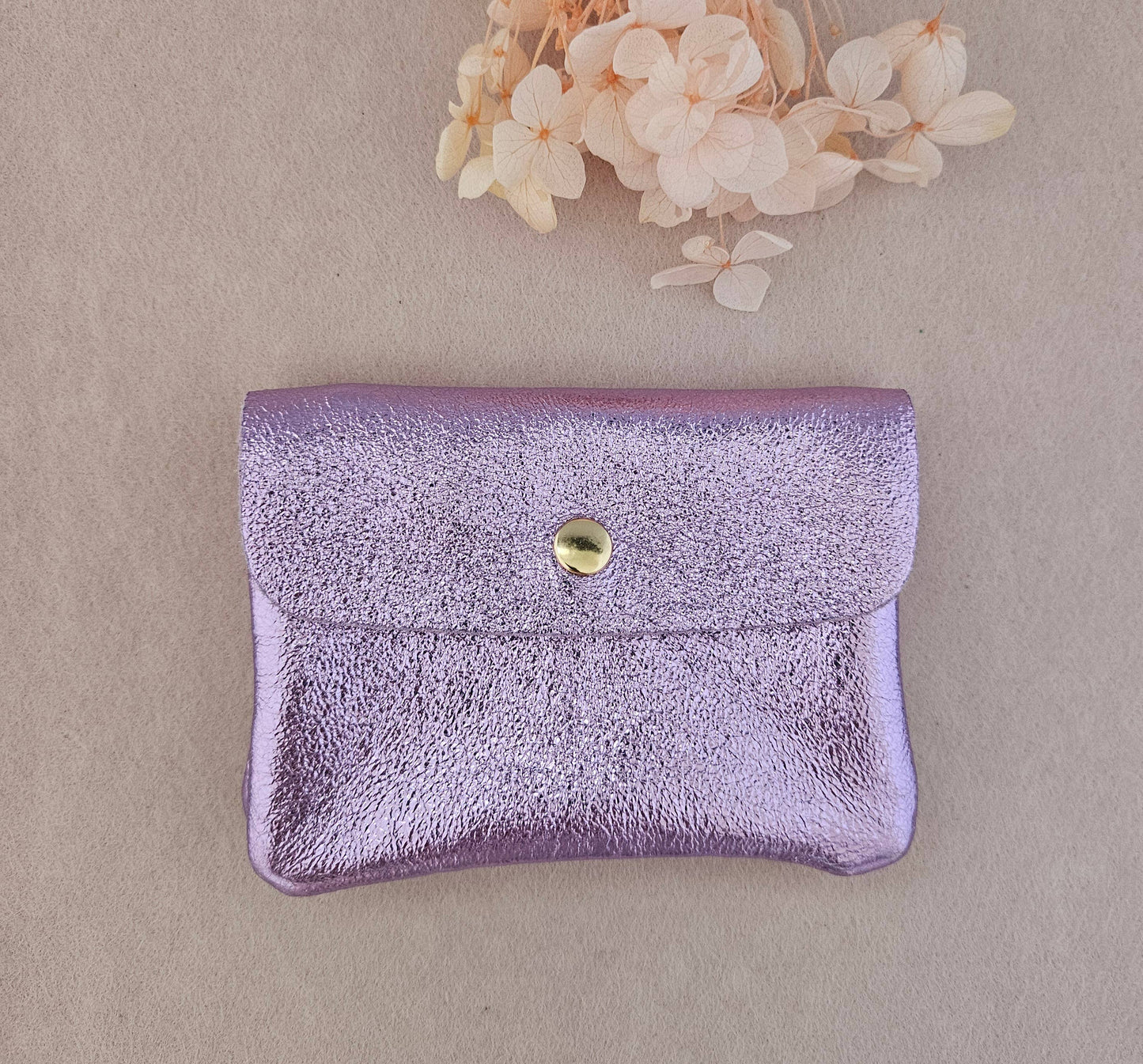 Metallic leather purse: King