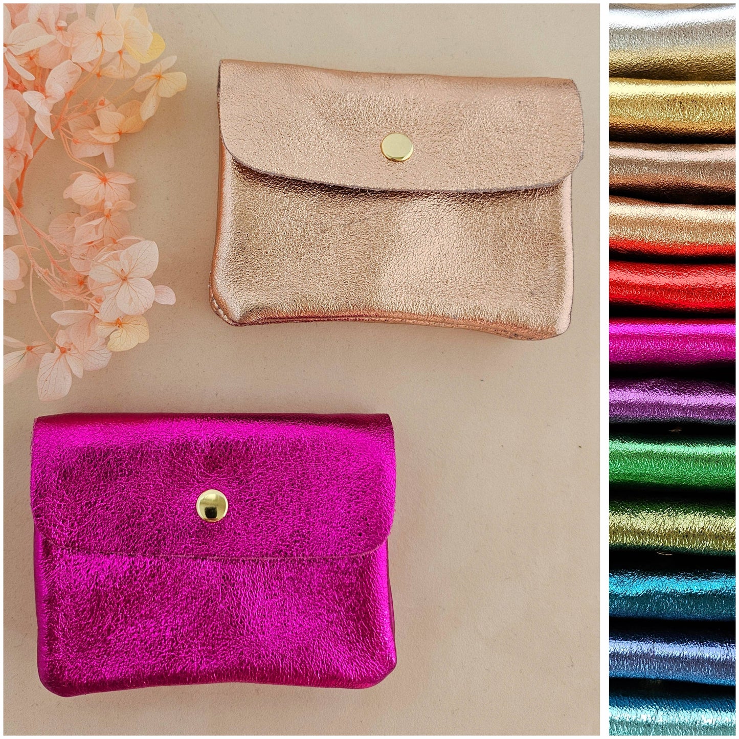 Metallic leather purse: King