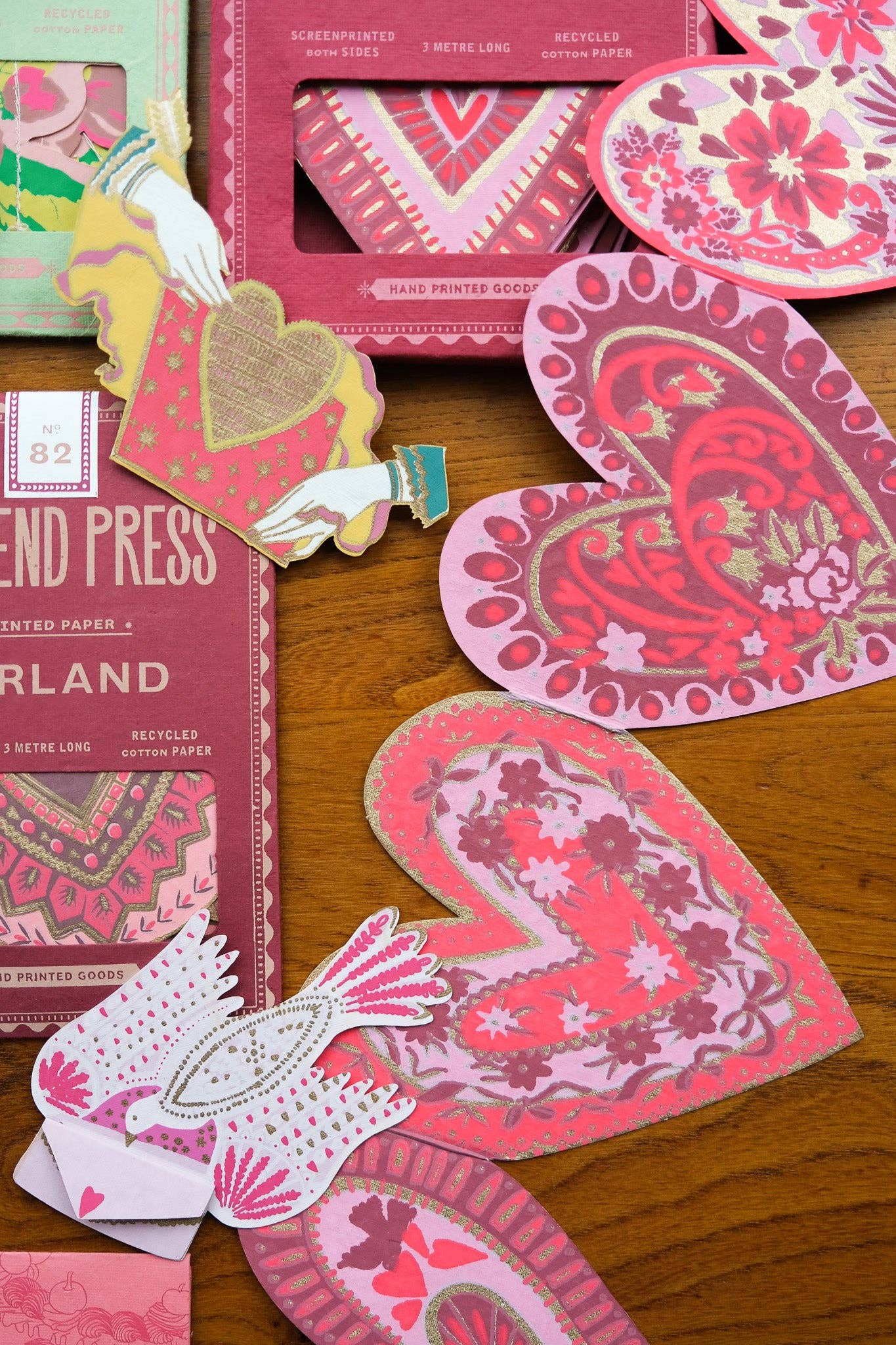Hearts Concertina Garland