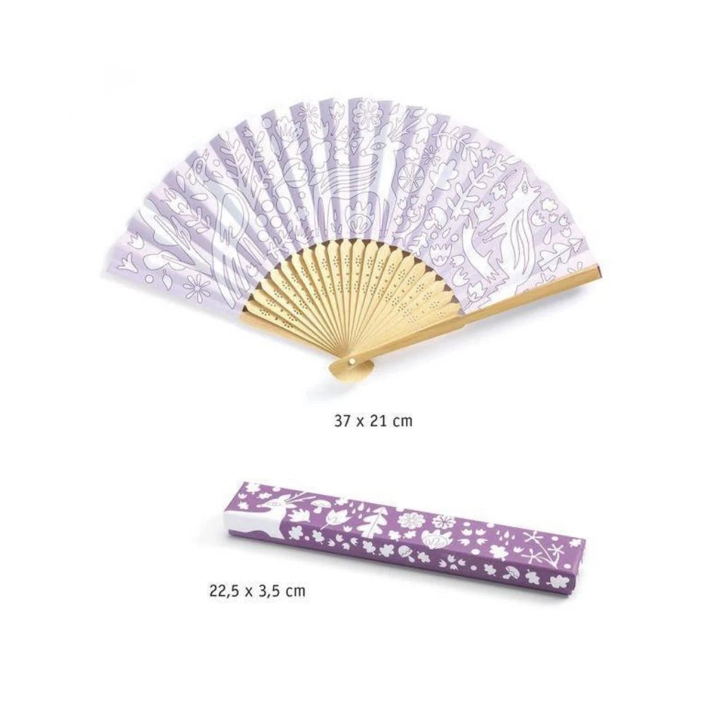 Djeco Do it Yourself - Woodland Beauty Fan to Colour