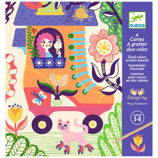 Djeco Scratch Cards - Wacky Houses