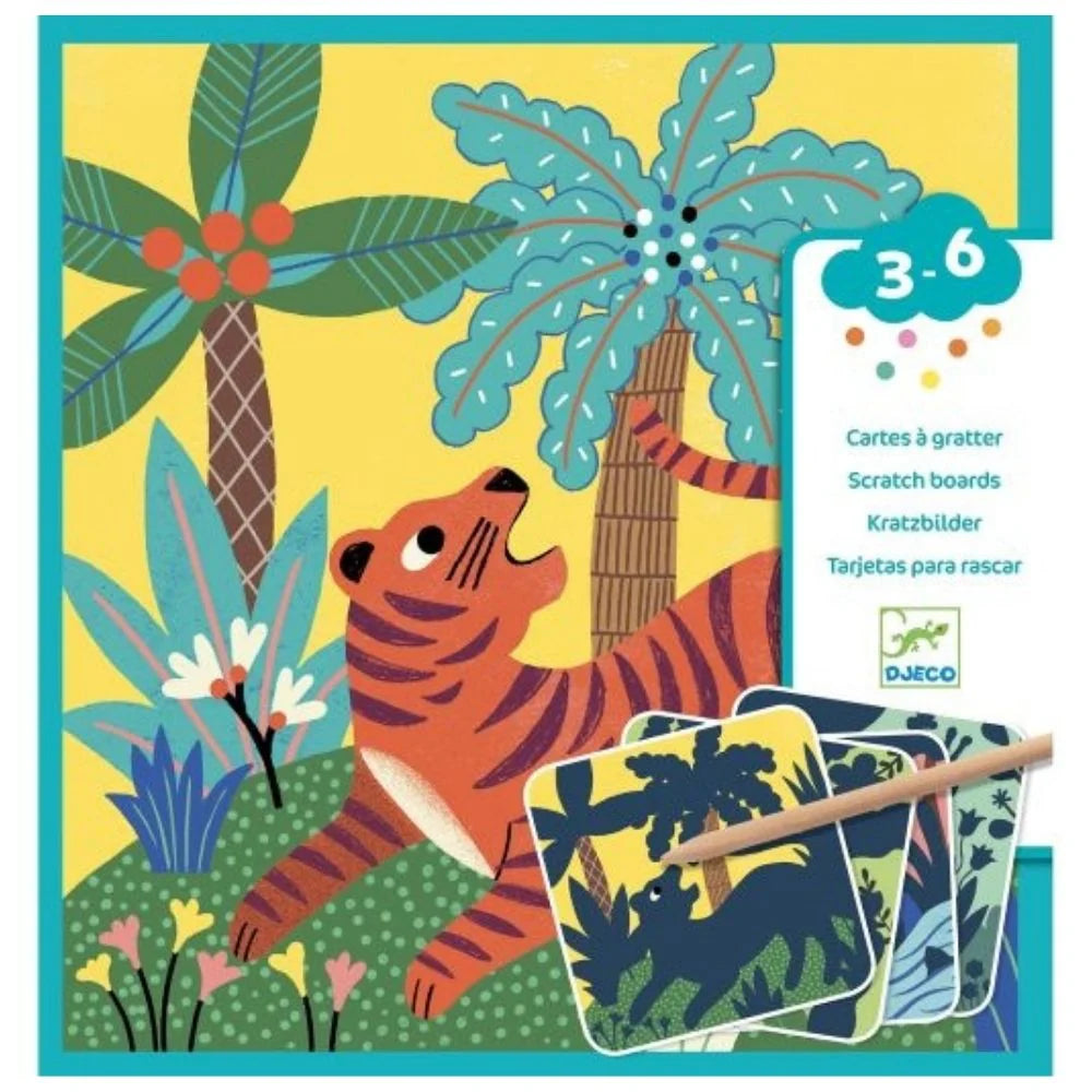 Djeco Scratch Cards - Big Animals
