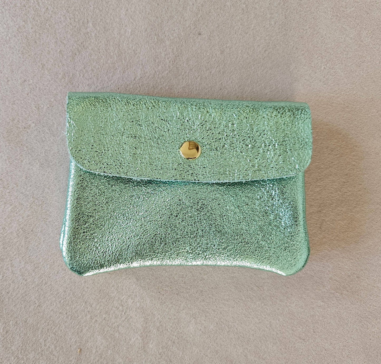 Metallic leather purse: King