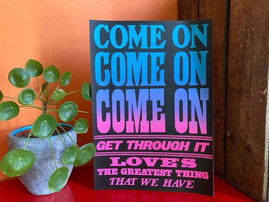 Blur - Tender Lyric Screenprint