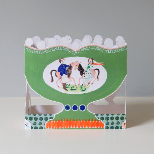 Art Angels 3D 'Roaming Horses' Polly Fern Die-Cut Paper Romantic Vase Greeting Card